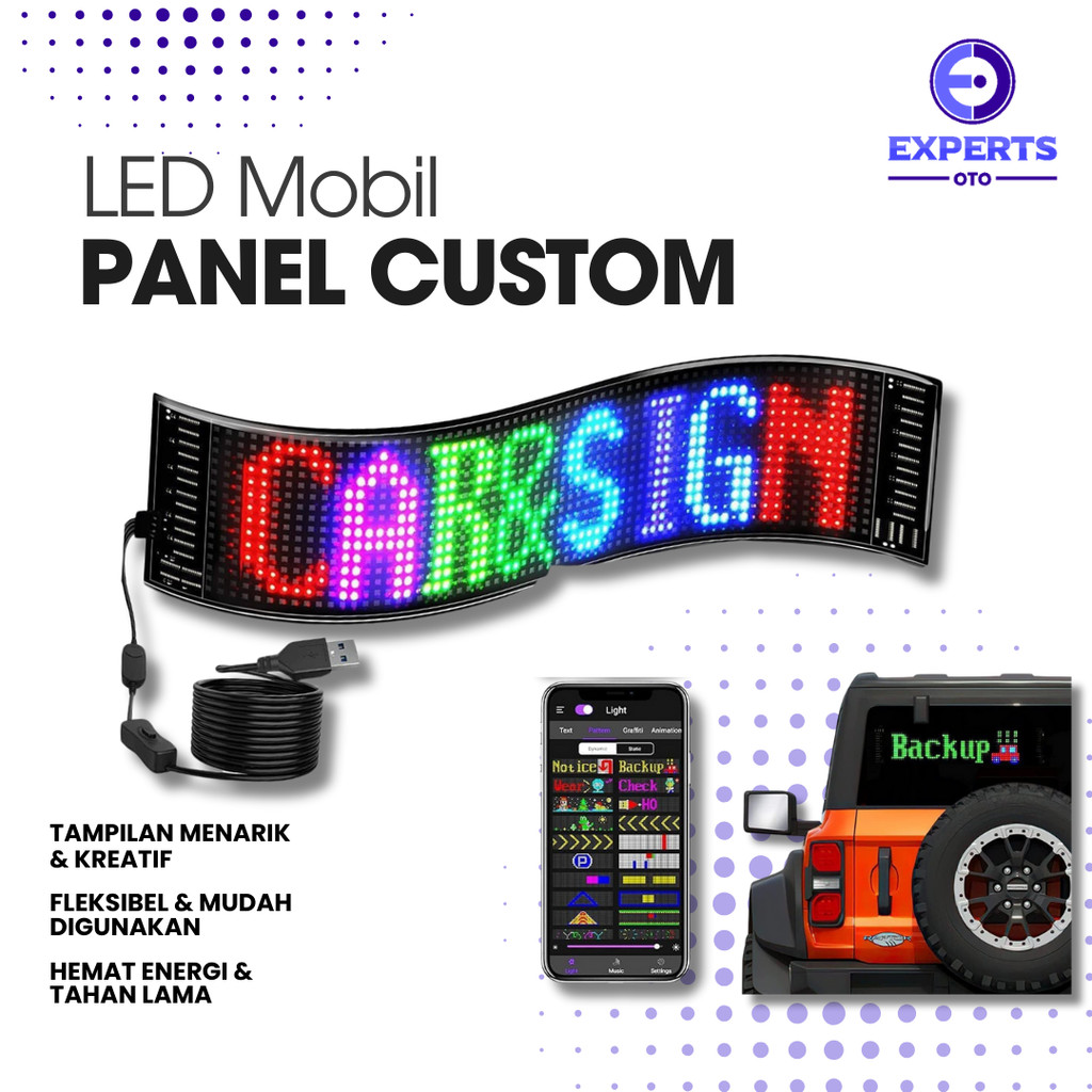 Matrix LED Panel Custom RGB Running Text Display dengan USB Bluetooth LED1