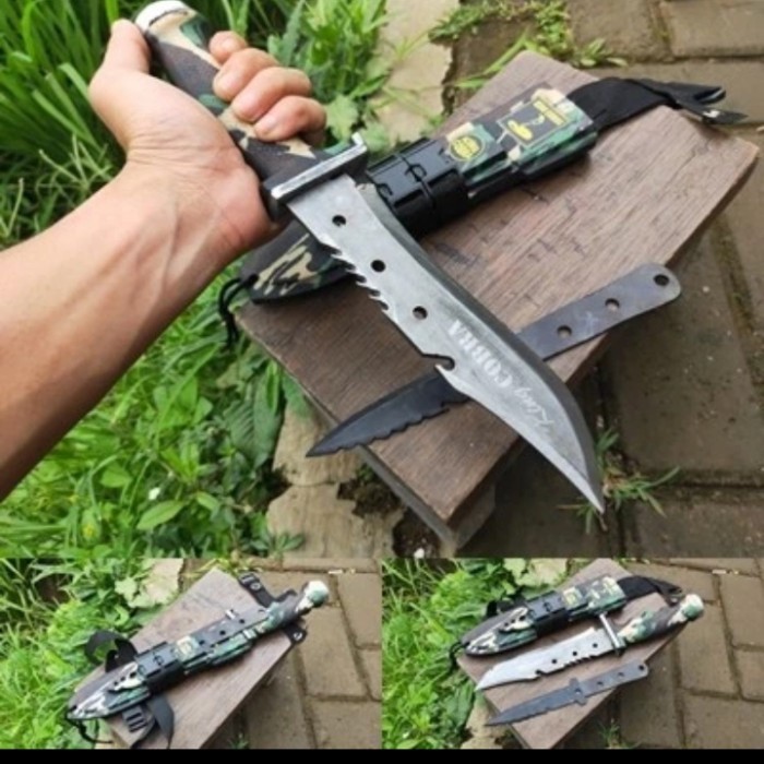 Kayla pisau cobra militer knife pisau outdor lapangan pisau sangkur army