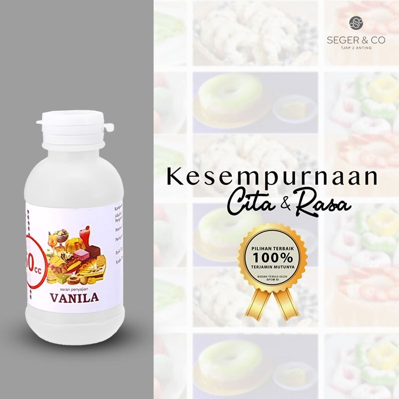 Seger & Co Vanila Cair Essence Pasta Perisa Makanan 60ml | Bahan Tambahan Pangan Makanan & Minuman F