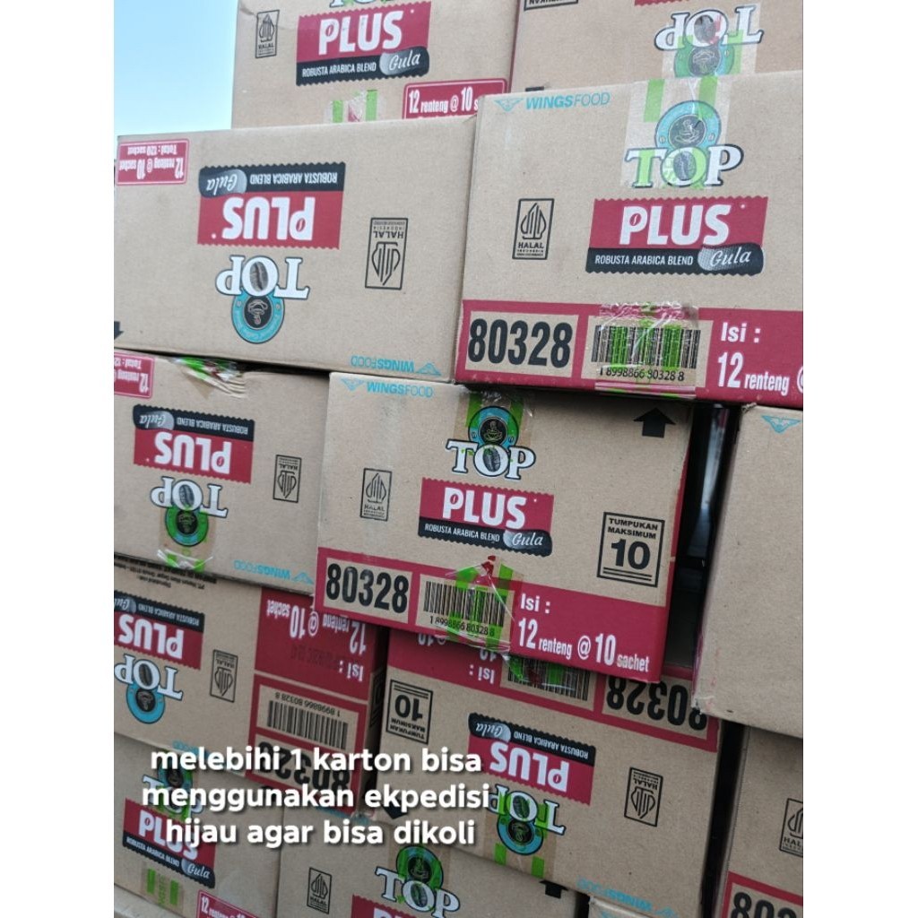 KOPI TOP PLUS GULA 1DUS 12RCG 10SACHET