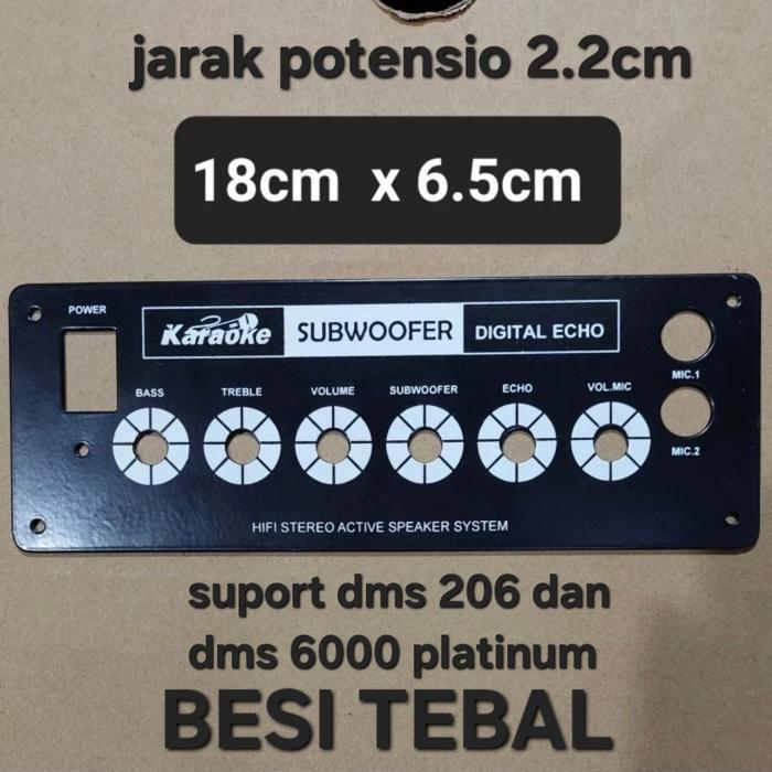 PANEL SPEAKER AKTIF DMS 6000 DAN DMS 206 ORIGINAL BESI TEBAL PAPAN BESI SPEKER AKTIVE PANEL KNOP POT