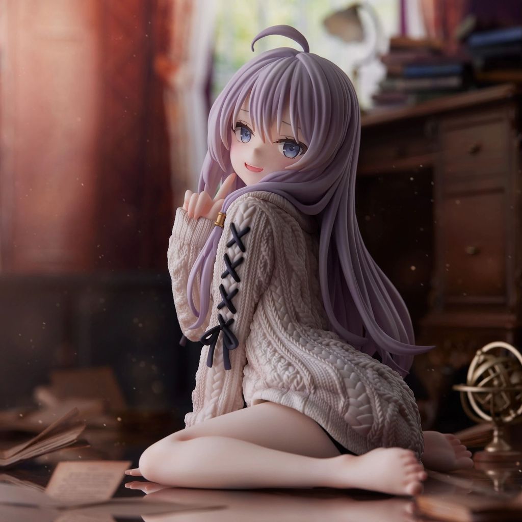 15cm The Journey of Elaina Anime Figure Knit Dress Witch Elaina Action Figure PVC Collection Model D