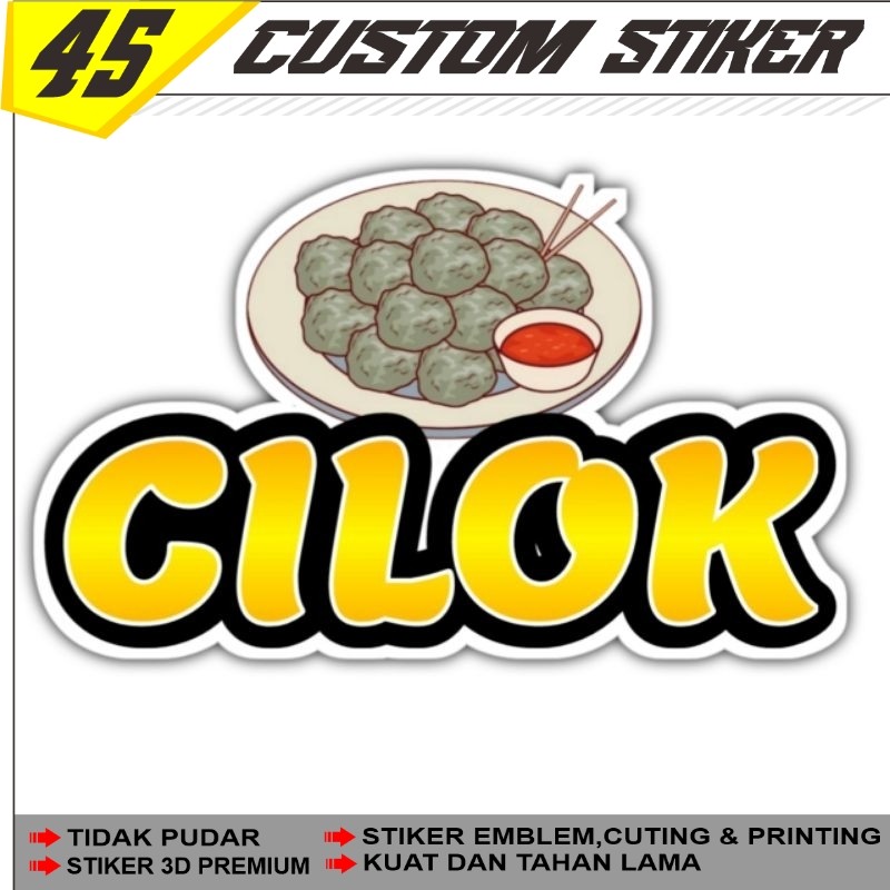 Stiker Cilok | Stiker Cilok Gerobak Jualan