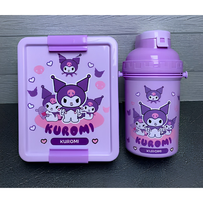 SETLB-001 SET LUNCH BOX KOTAK MAKAN + BOTOL MINUM + SENDOK GARPU BEKAL ANAK / HADIAH / SOUVENIR / GI
