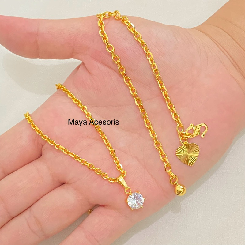 Set Kalung Dan Gelang Titanium Rantai Nori Medan Anti Luntur