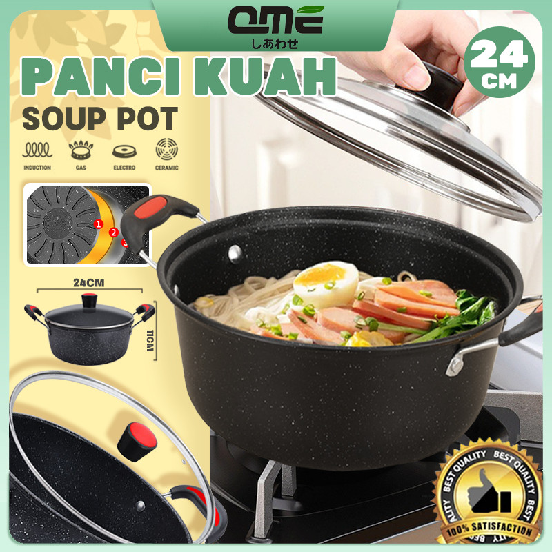 PANCI KUAH ENAMEL 24CM / PANCI KUAH A073 / PANCI SUP ANTI LENGKET