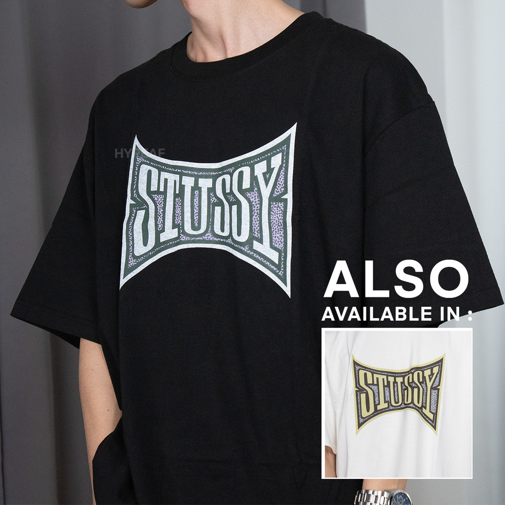 STUSSY Champion Pigment Dyed Tshirt Tee Authentic / Baju Kaos STUSSY Original
