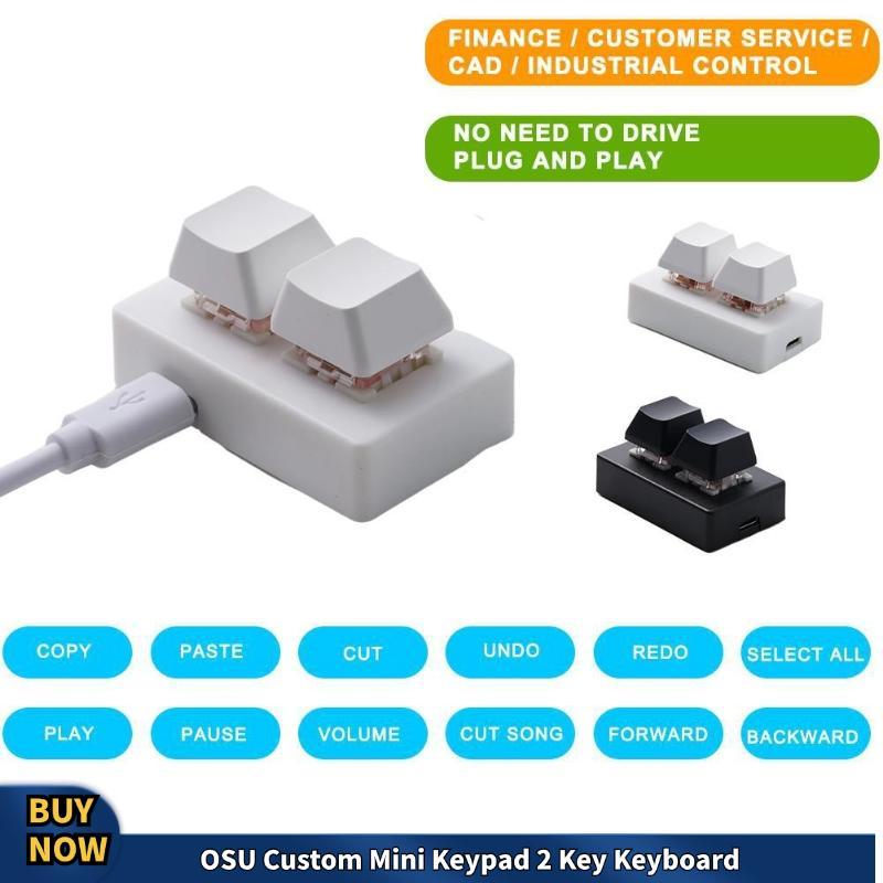 OSU Custom Mini Keypad 2 Key Keyboard Programming Macro Keyboard Copy Paste Cut HID Meanical Keyboar