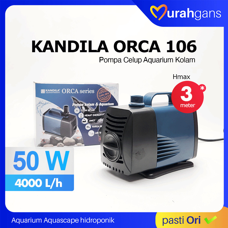 Kandila ORCA 106 Pompa Aquarium Kolam Koi 4000 Lph