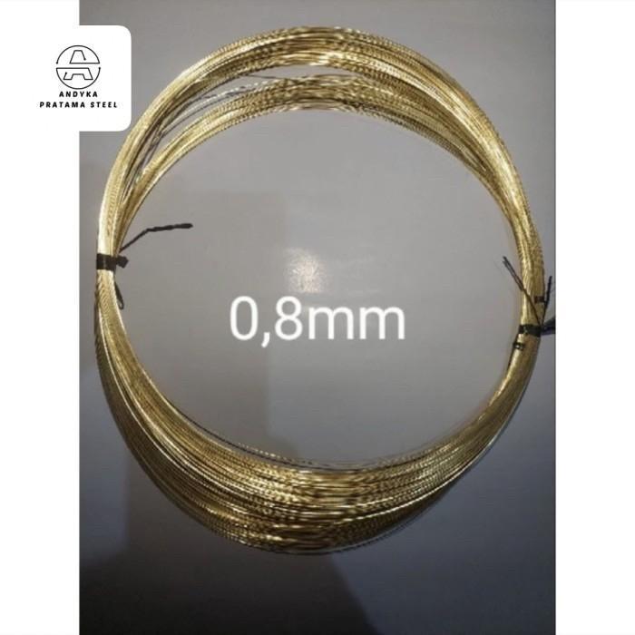 kawat kuningan uk 0,8mm per 0,5kg