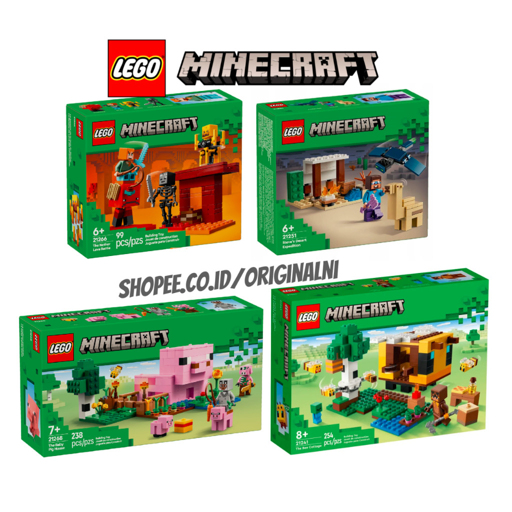 JAJAROMA  Lego Minecraft 21268 , 21241 , 21266 , 21251 Original New