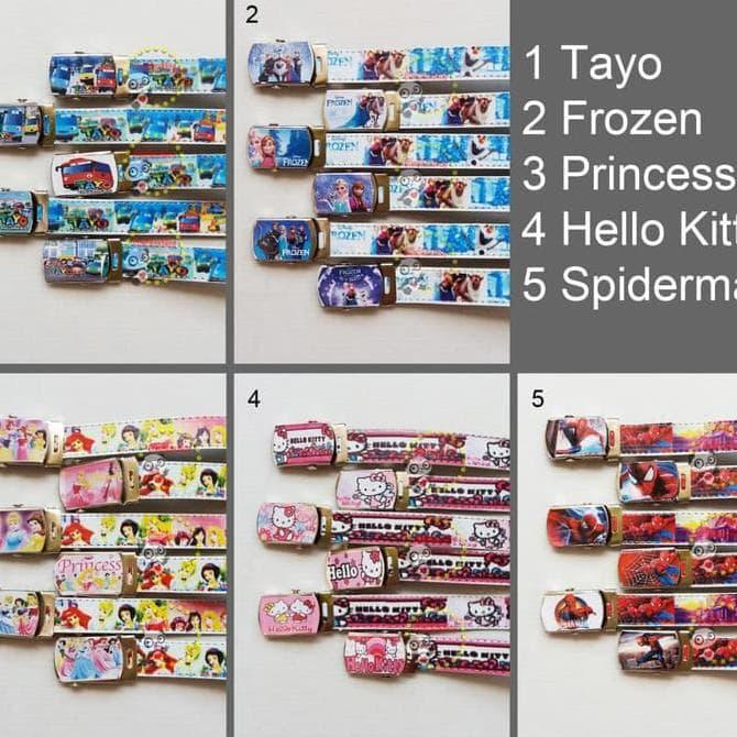 sabuk karakter anak ikat pinggang anak gesper karakter anak paud tk -