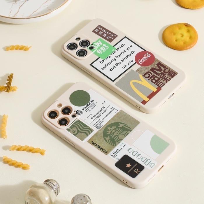 MCD SBUCKS Lens Soft Case iPhone 7 8 PLUS X XS XR 11 12 PRO MAX Mini