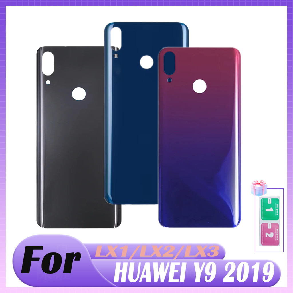 New For Huawei Y9 2019 Battery Cover Back Panel Rear Housing Door Case Replacement
