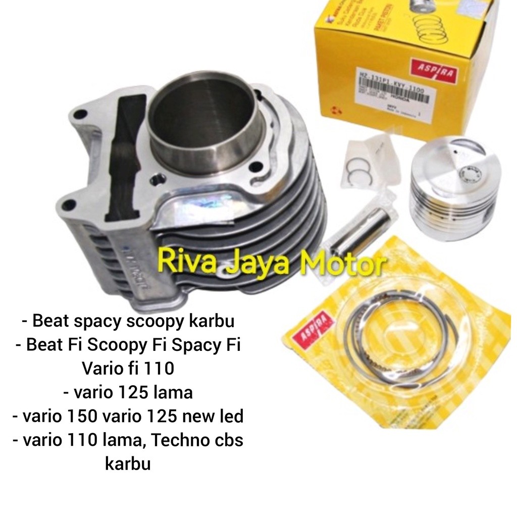 Blok Seher Cylinder Komplit Boring Beat Spacy Scoopy Vario 110 125 150 Vario Techno Cbs 125 Lama Bea