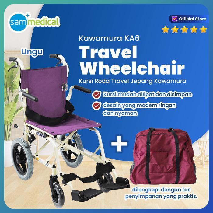 KAWAMURA Kursi Roda Travelling Ungu KA6