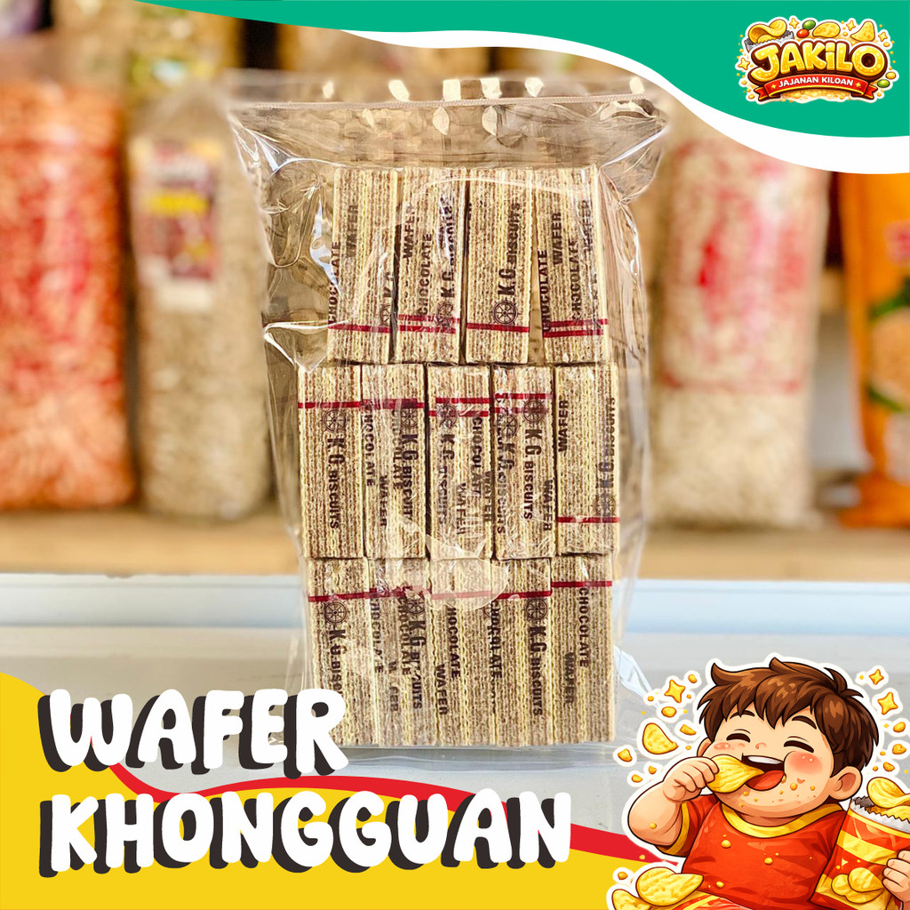 Wafer Khong Guan Kiloan 1kg 500gr Wafer Coklat Klasik - JAKILO Jajanan Kiloan