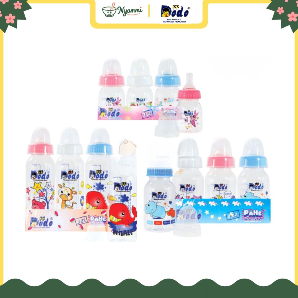 Dodo Pahe Botol Susu Bayi Newborn Baby Feeding Bottle Nipple Reguler Dot Bulat Botol Minum Bayi