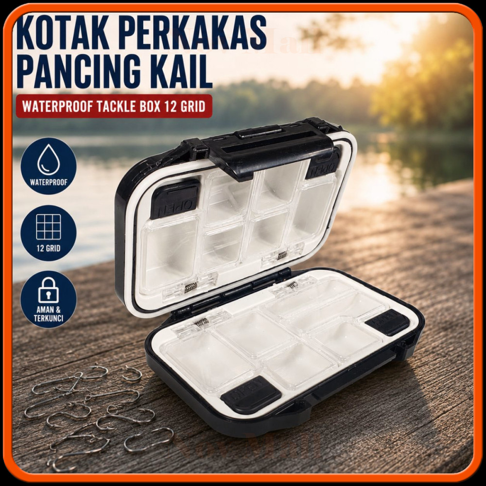 Box Kotak Perkakas Kail Pancing 12 Ruang -ST816