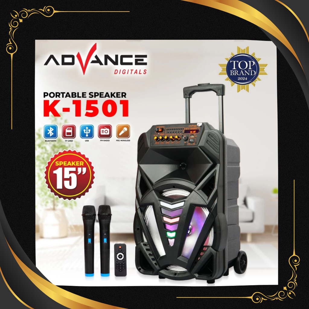 Speaker aktif speaker bluetooth/speaker advance 1501 bluetooth 2 mic