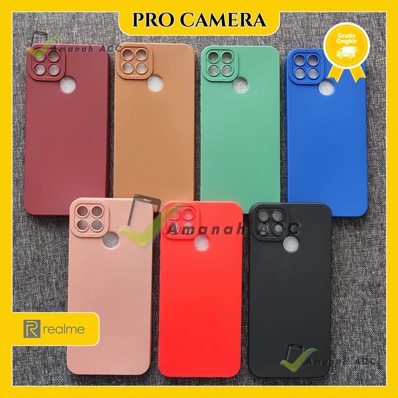Softcase Pro Camera REALME C12/C25/C25S Case Macaron Full Color Terbaru