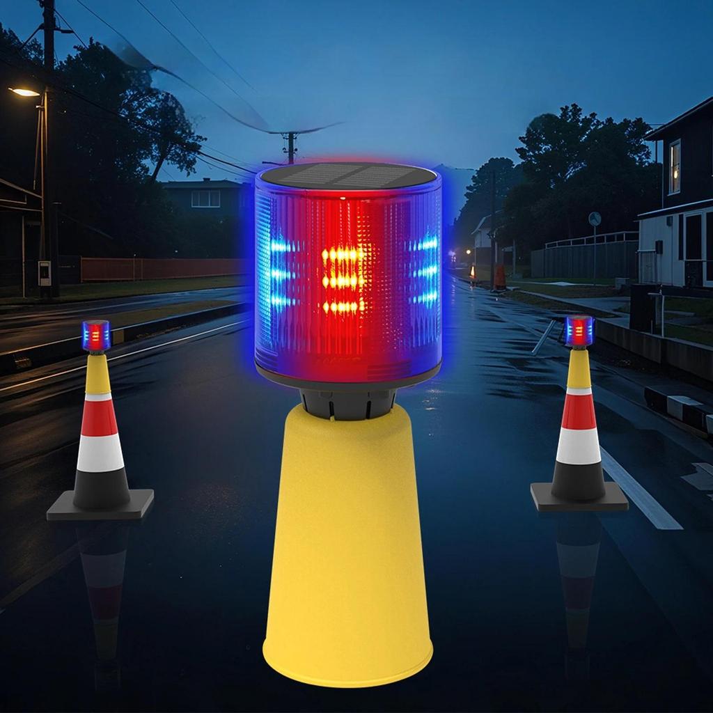 Solar LED Emergency Light Waterproof Solar Traffic Tower Crane ning Light Traffic Alarm Light for Co