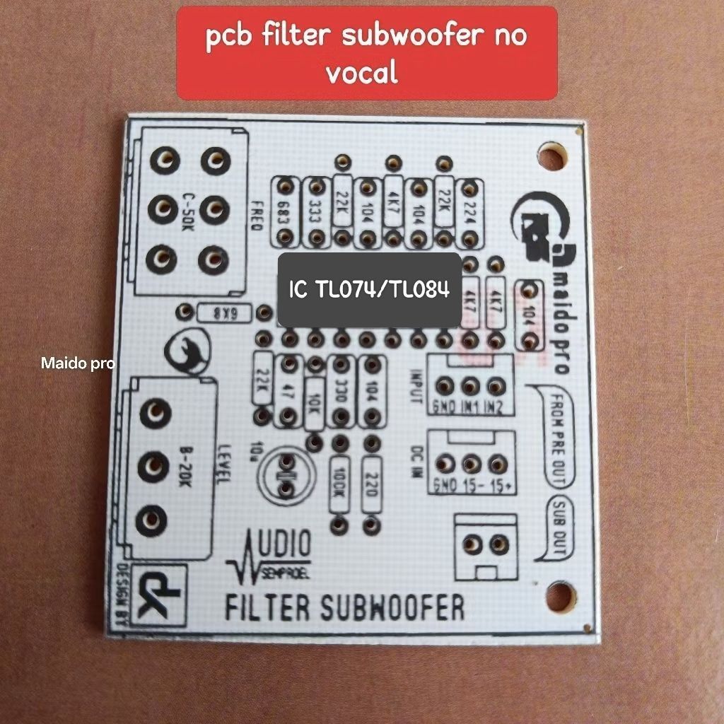 Pcb filter subwoofer no vocal