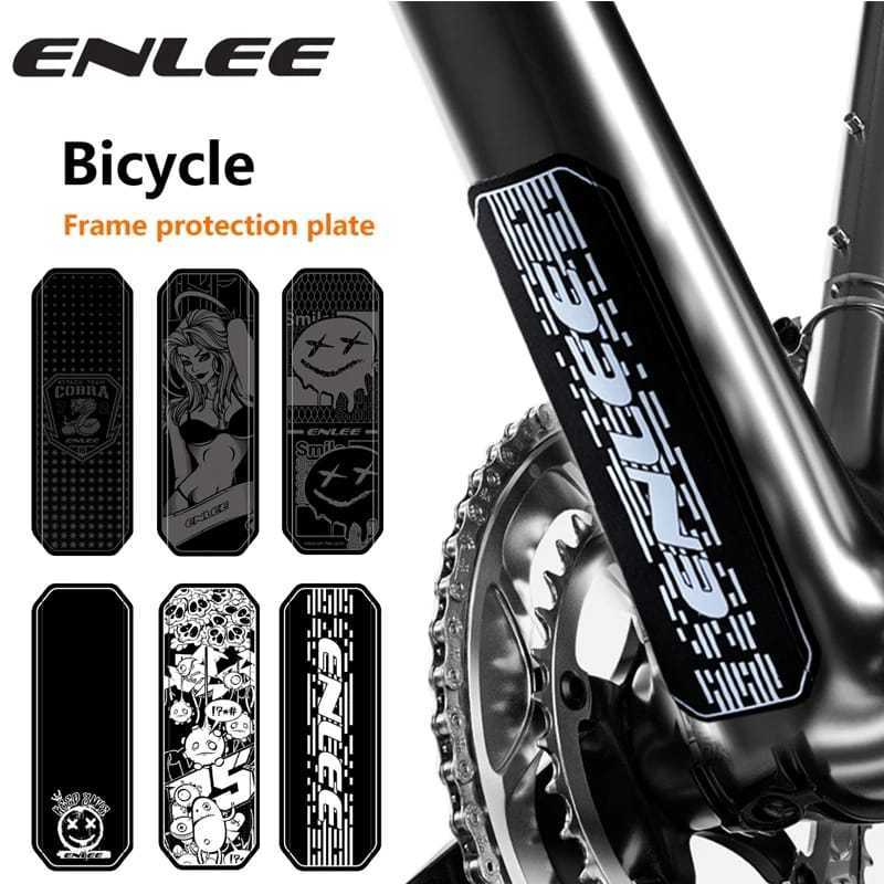 Foto Enlee Cover Pelindung Downtube Frame Protector Guard Plastik PP5 Loadingan 3M Sepeda MTB