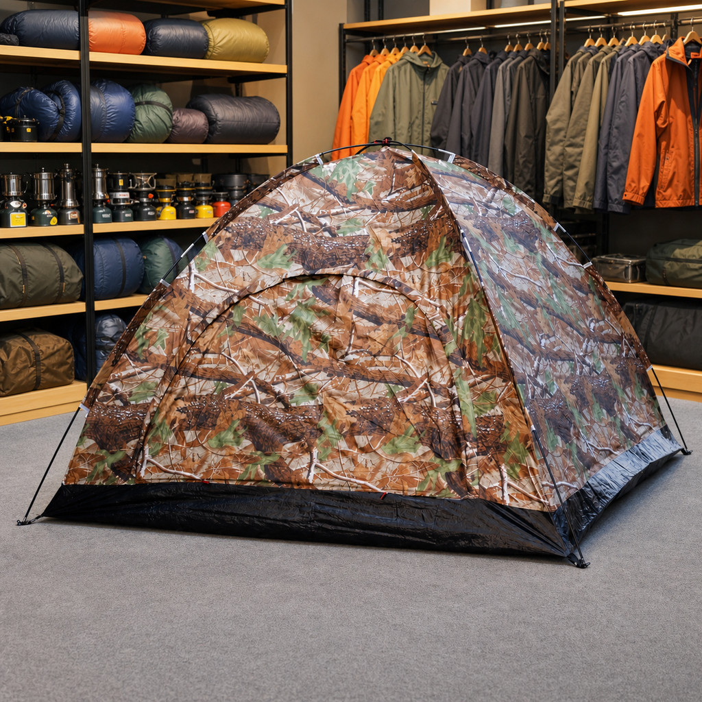 Tenda Camping Dome JY-50 Loreng Camo Waterproof 4-5 Orang Frame Fiber Camping Outdoor Pramuka