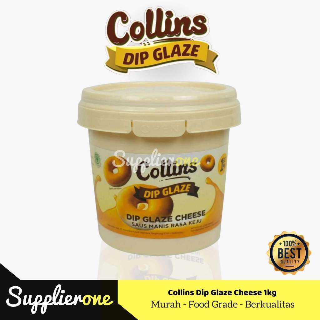 Collins Dip Glaze Cheese 1kg / Dip Glaze / Dip Glaze Collins / Toping Donat / Toping Es kulkul /Topi