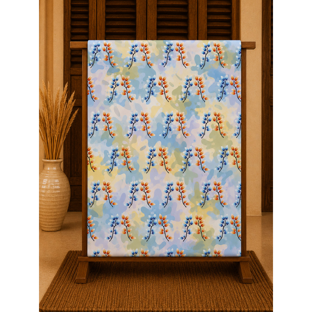 BATIK CETAK SILK DAUN SIMPOR