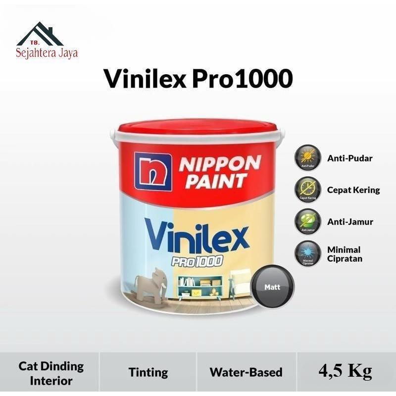 Cat Tembok NIPPON PAINT VINILEX PRO 1000 4,5 Kg | Cat Interior Tinting Putih & Warna Aesthetic Snow 