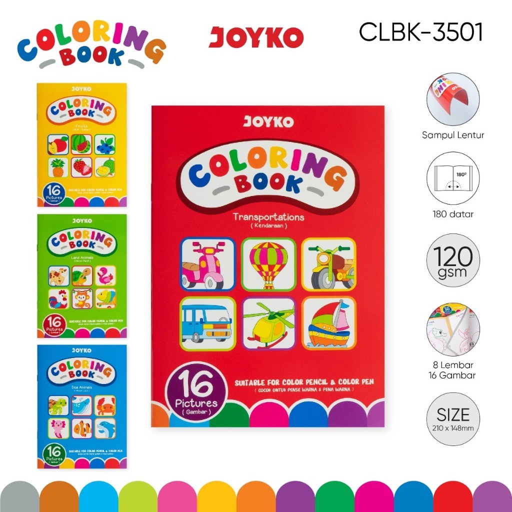 [PUJA ATK] Joyko Buku Mewarnai Coloring Book Untuk PAUD & TK