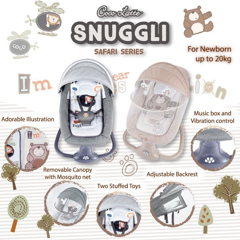 Bouncer Cocolatte Snuggli Elektrik/ Snuggli 6 in1 /Snuggli 2.0 /SNUGGLI 2.0 With Footrest CLASSIC / 