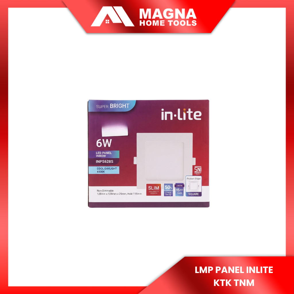 Lampu LED Panel INLITE Kotak Lampu Plafon LED Panel Kotak untuk Rumah Kantor