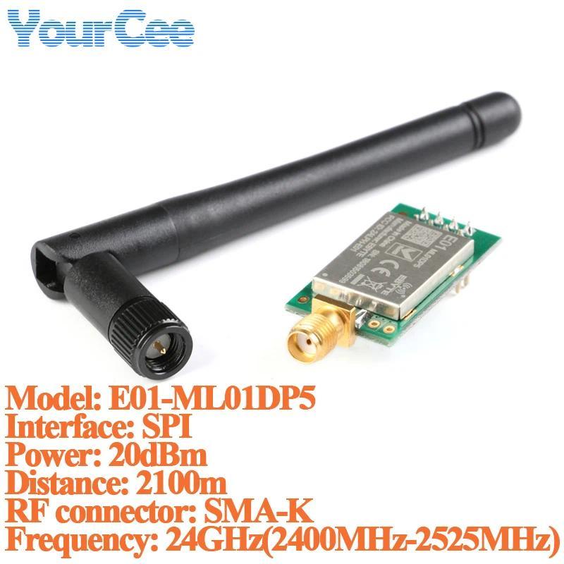 2pcs/1pc E01-ML01DP5 Ebyte 20dBm 2100m Long Range nRF24L01P+PA+LNA 2.4G Wireless Transceiver Module 