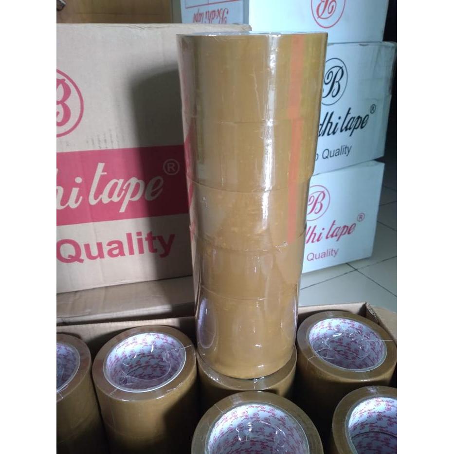 DUS CARGO) LAKBAN BENING COKLAT 48X100 YARD ( 48 MM x 100 YARD) - Putih