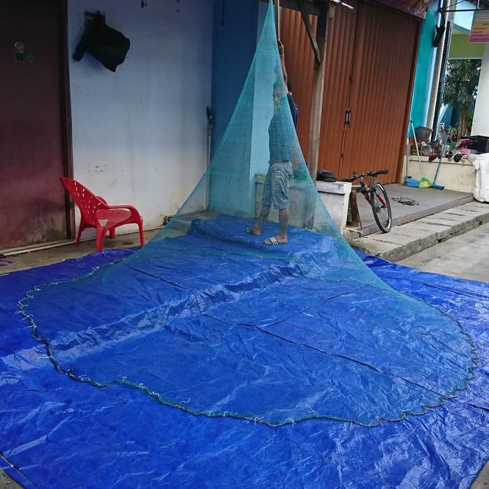 jala ikan jala udang bahan nilon 3,3 meter jala lempar termurah lubang jari kelingking timah super n
