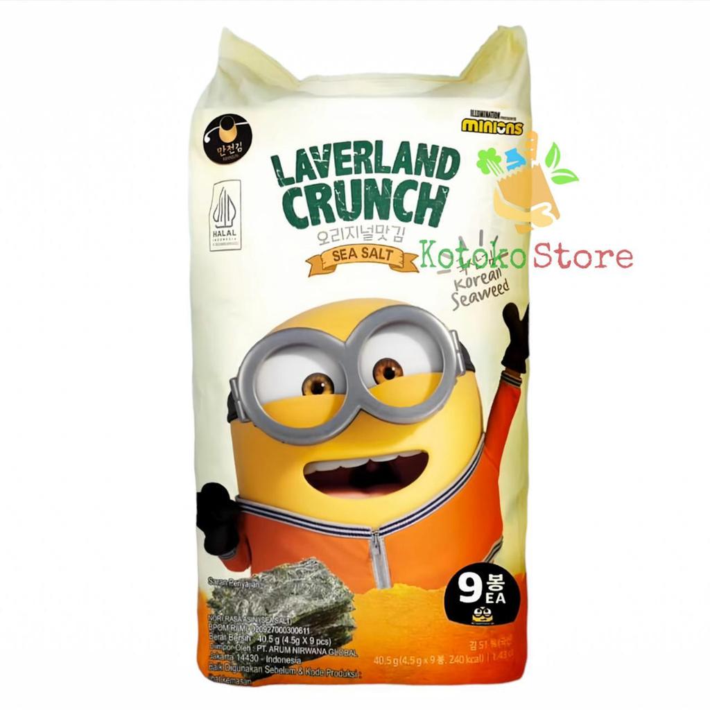 Laverland Crunch Sea Salt / Snack Seaweed/ Laverland Rumput Laut Korea