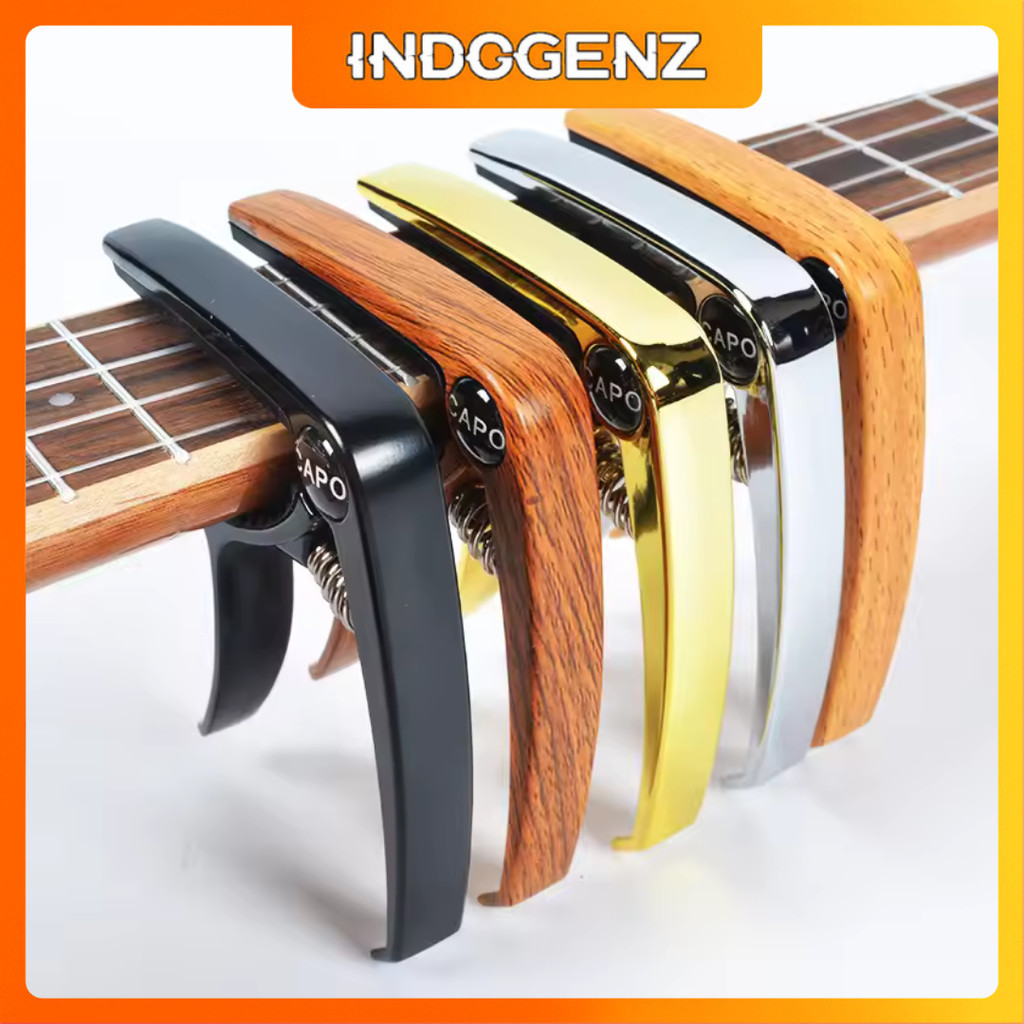 Premium Capo Gitar Ukulele Akustik Zinc Alloy Bridge Pin Remover