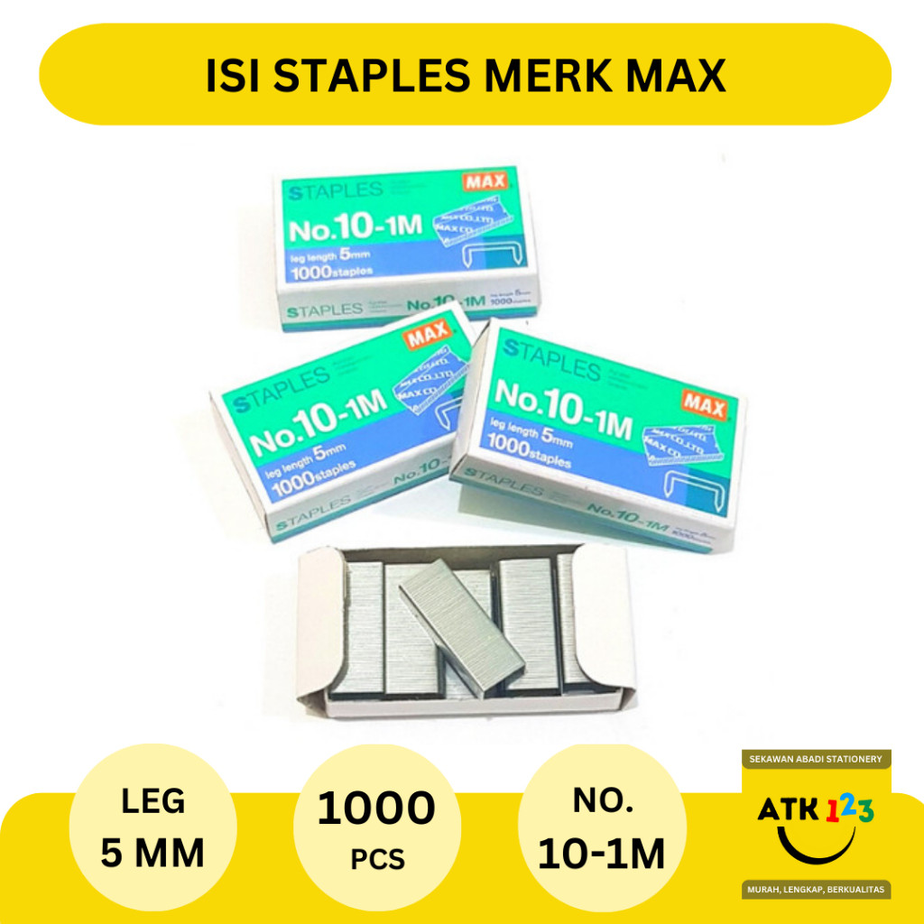 MAX Staples / Isi Staples Max No 10-1M / Isi Staples Max No 10