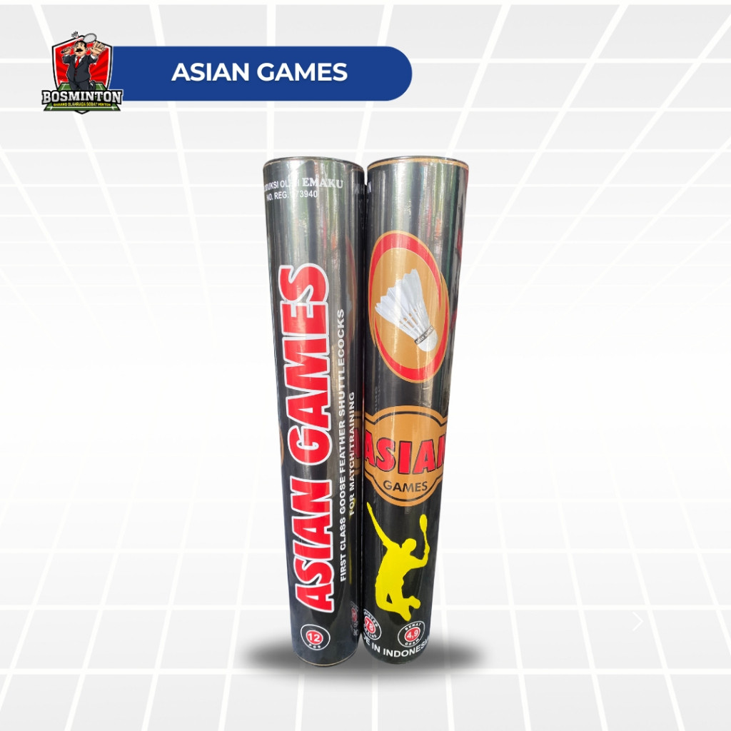 TERLARIS Asian Games Hitam Shuttlecock Kok Badminton Bulu Tangkis Original