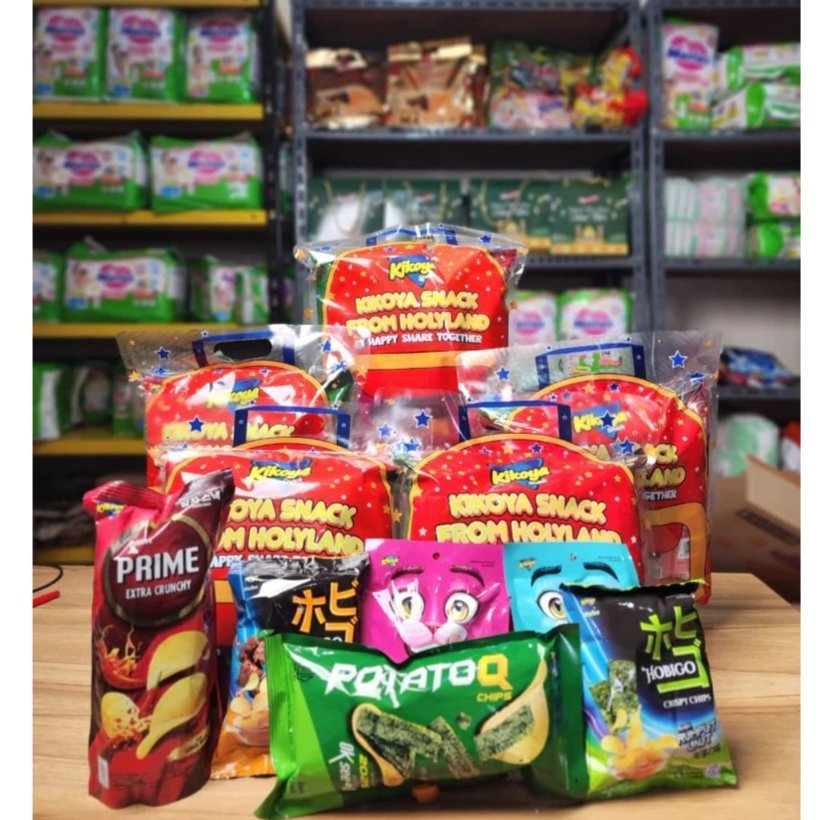 KIKOYA Partypack Potato snack isi 6pcs snack ulang tahun Holyland Hampers Lebaran Hadiah gift