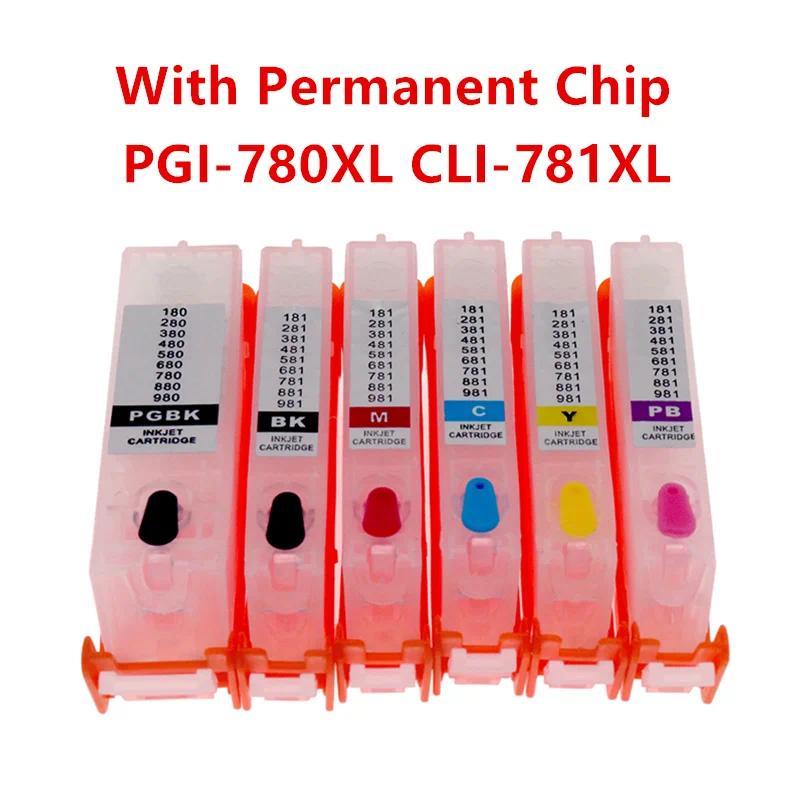 Compatible PGI780 CLI781 PGI780 CLI781 780 781 Refillable Ink Cartridge for Canon PIXMA TR8570 TS817