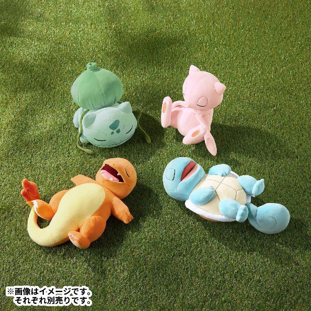 ORIGINAL Pokemon Center Sleep Plush Sleeping Bulbasaur Charmander Squirtle Mew Boneka