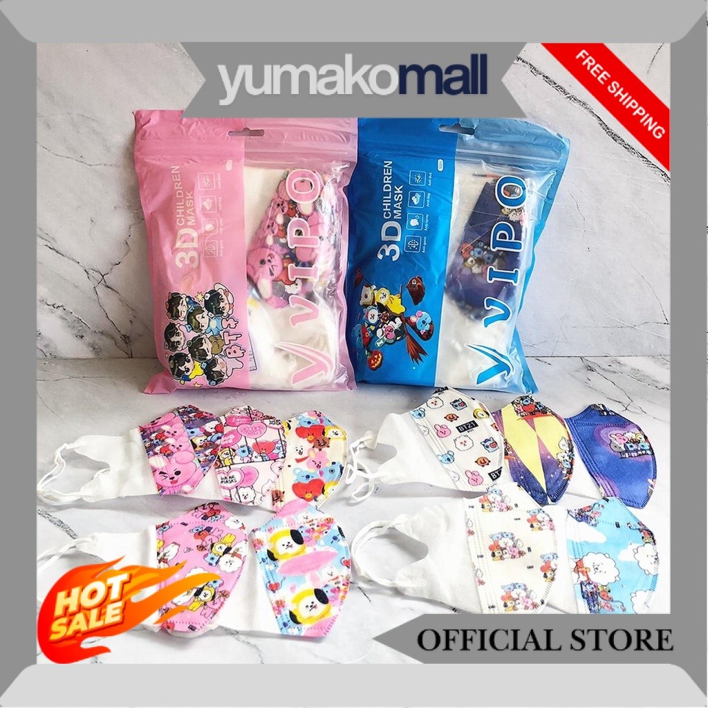 *MYZORA SURABAYA* MASKER DUCKBILL ANAK BTS SUPERHERO MOTIF MIX 50PCS VIPO CAREION GD
