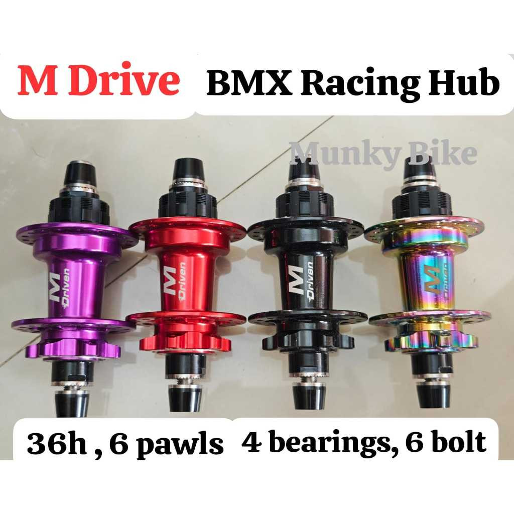 Foto M driven Freehub BMX Race Female Axle 10 x 110 36 Hole 6 Pawls Baut Bolt Tawon Rear Only Hub 36H 10x110 Bearing