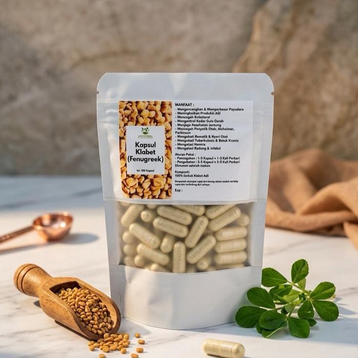 Kapsul Klabet/ Fenugreek Isi 100 Herbal Asli