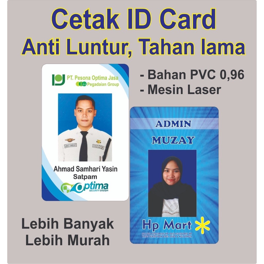 GROSIR ID CARD CUSTOM 2 SISI