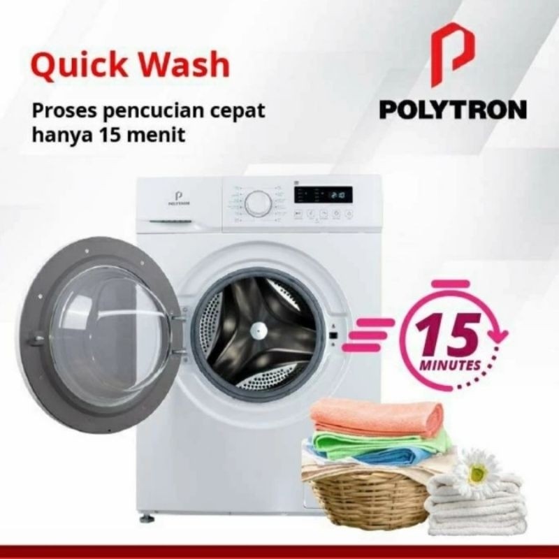 POLYTRON PFL-7051 7 KG PFL-8051 8 KG MESIN CUCI FRONT LOADING PFL7051 PFL8051